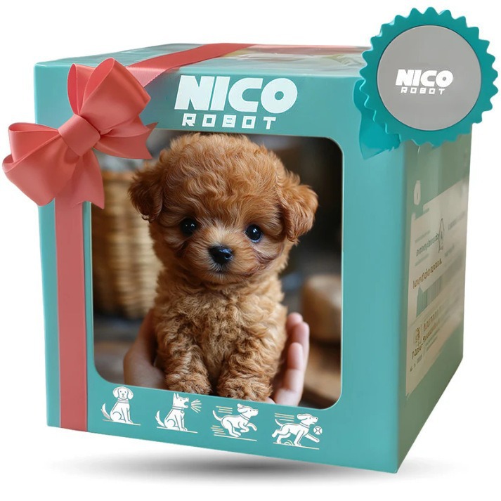 Interactive Squeaky Plush Dog Toy - Nico Robot Peluş Elektronik Evcil Köpek,
